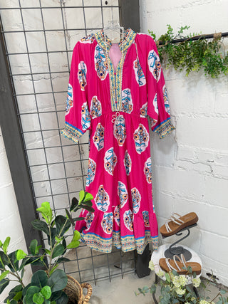 Olson Maxi Dress Fuchsia by Umgee Dresses Umgee