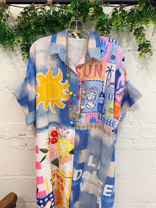 Sweet Life Midi Dress Multi Dresses Miss Carla