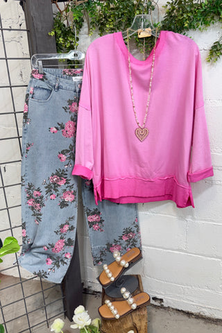 Happiness Top Fuchsia Shirts & Tops MuMu/JY