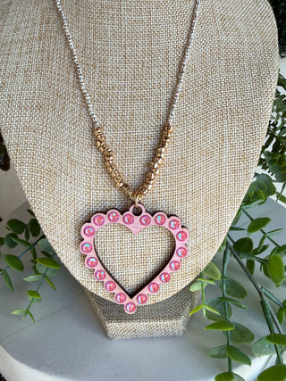 Kindhearted Necklace Pink by Pink Panache Necklaces Pink Panache