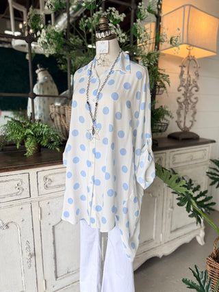 Connection Top White/Lt Blue