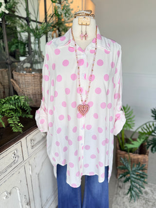 Connection Top Ivory/Pink