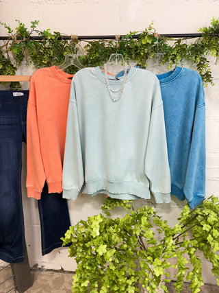 My Girl Coral Sweatshirt Zenana