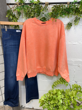 My Girl Coral Sweatshirt Zenana