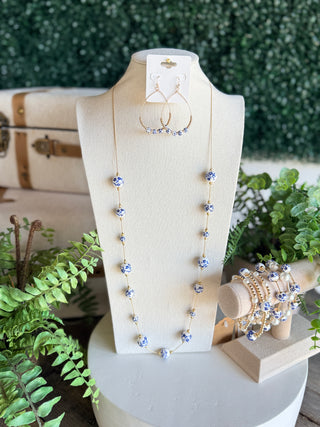 Willow Necklace Silver/Blue Necklaces SM Style