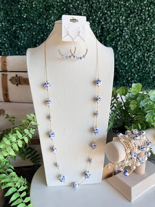 Willow Necklace Gold/Blue Necklaces SM Style