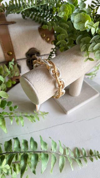 Chain Up Bracelet Brushed Gold/Silver Bracelets SM Style