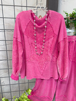 Star Crossed Top Hot Pink Sweatshirt J Her