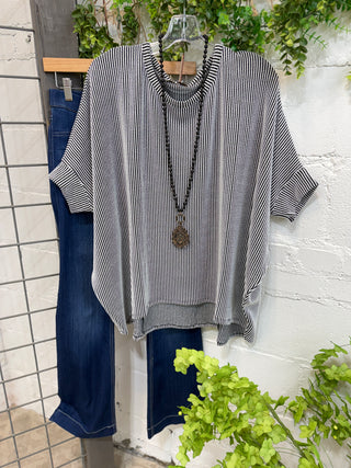 Enroute Top Black/White Shirts & Tops Zenana