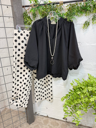 Choices Top Black by Umgee Shirts & Tops Umgee