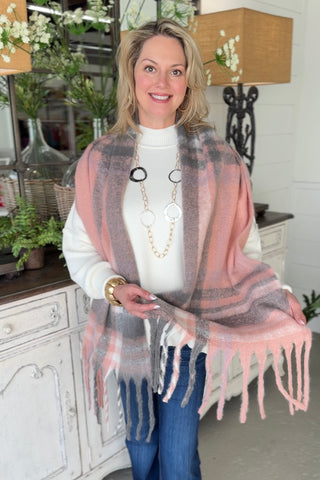 Eileen Scarf Dusty Pink Scarf Faire