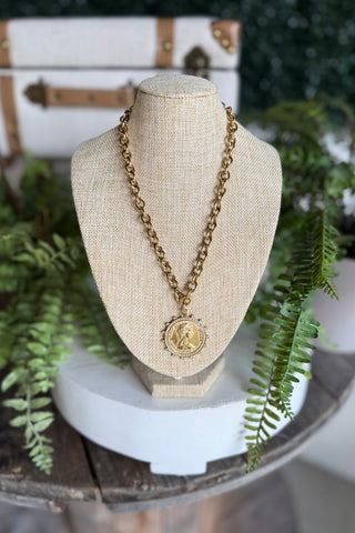 Coin Toss Necklace Gold