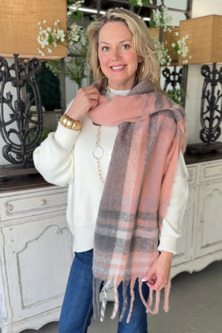 Eileen Scarf Dusty Pink Scarf Faire