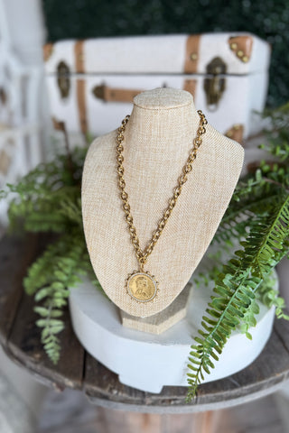 Coin Toss Necklace Gold