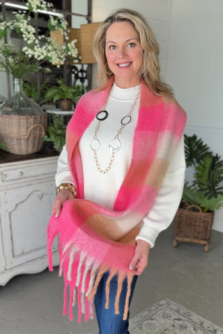 Goodness Scarf Pink Scarf Faire