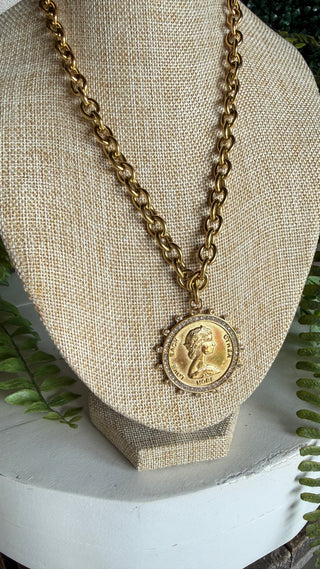 Coin Toss Necklace Gold