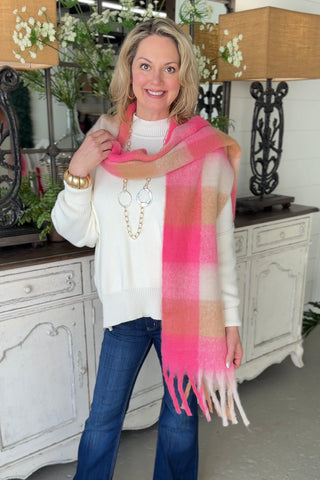 Goodness Scarf Pink Scarf Faire