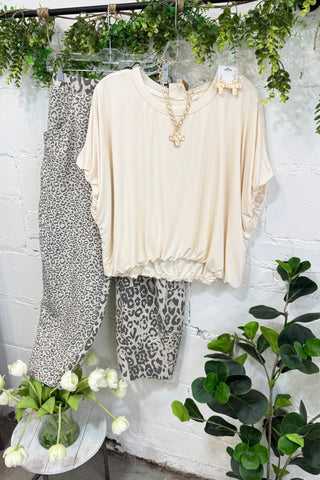 Double Bubble Top Ivory by Umgee
