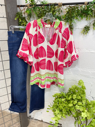 Shelly Top Pink by Umgee Shirts & Tops Umgee