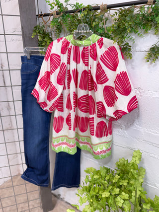 Shelly Top Pink by Umgee Shirts & Tops Umgee