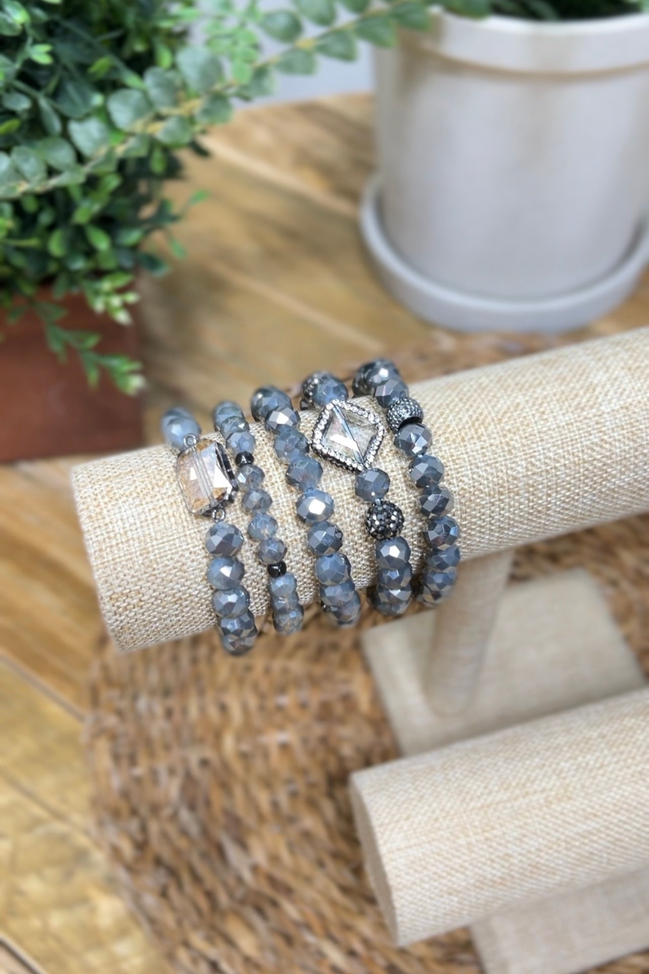 Stunning Gunmetal Bracelet  Jenny One Size Greys/Gunmetal 