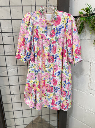 Stella Dress Pink Floral Dresses Haptics