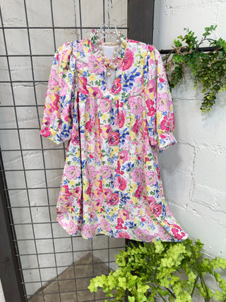 Stella Dress Pink Floral Dresses Haptics