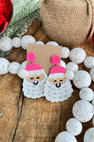 Pink Santa Earrings Earrings Something Special/Sophia Collection