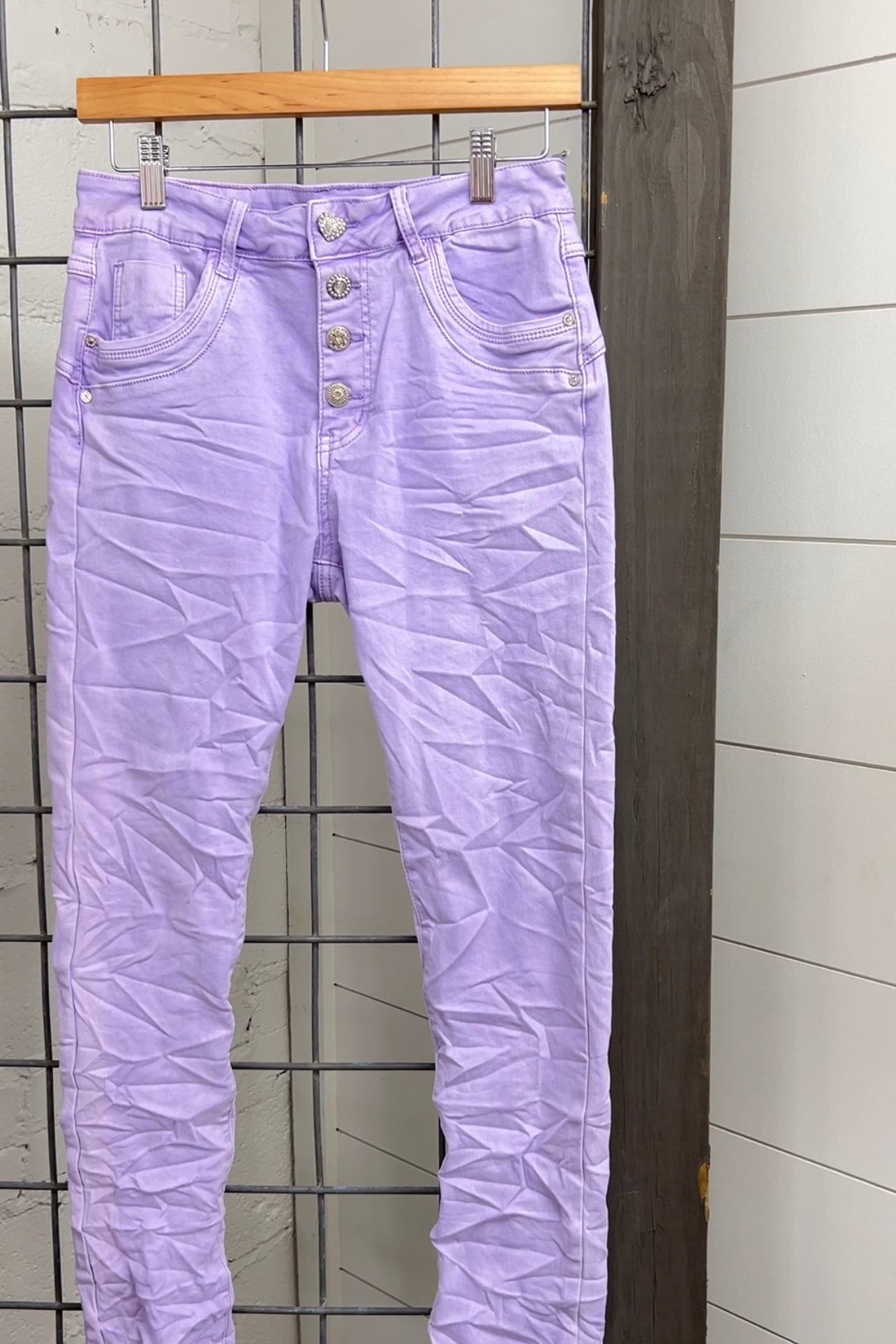 Lilac Scrunch Jeans