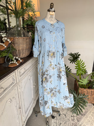 Enchanted Maxi Dress Lt Blue Dresses S & F/ Italy
