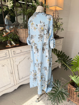 Enchanted Maxi Dress Lt Blue Dresses S & F/ Italy