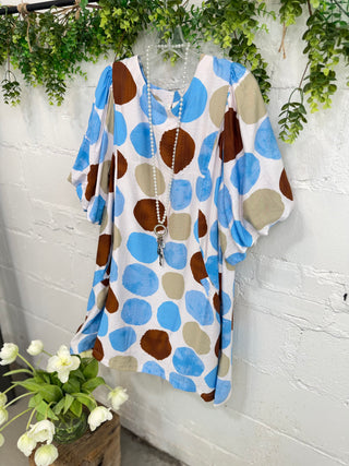 Middleton Dress Aqua Mix by Umgee Dresses Umgee