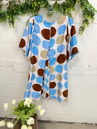 Middleton Dress Aqua Mix by Umgee Dresses Umgee