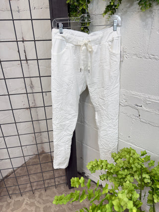 Lucky Me Pants White Pants Made In Italy