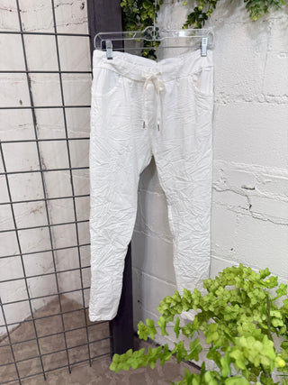 Lucky Me Pants White Pants Made In Italy