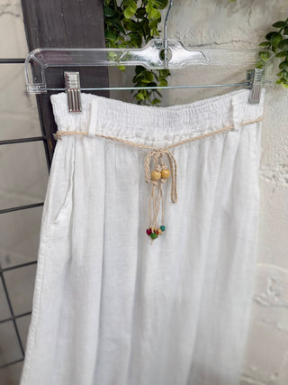 Bernice Linen Skirt White Skirt Sole Luna
