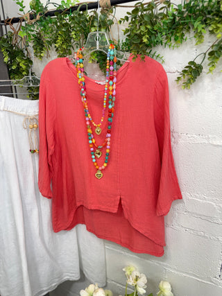 Alonna Top Coral Shirts & Tops Sole Luna