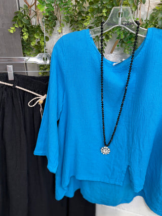 Alonna Top Blue Shirts & Tops Sole Luna