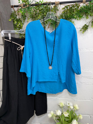 Alonna Top Blue Shirts & Tops Sole Luna
