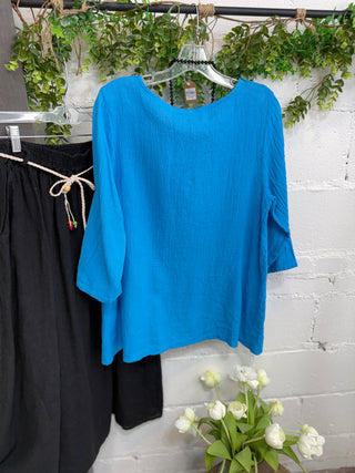 Alonna Top Blue Shirts & Tops Sole Luna