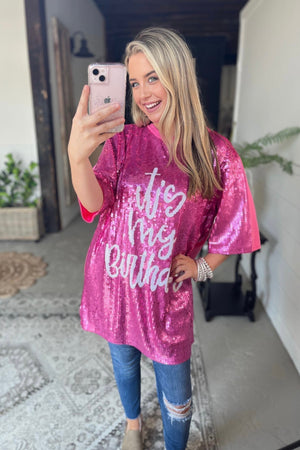 It's My Birthday *Restock!-Shirts & Tops-Carol's Boutique, located in Jasper, Alabama