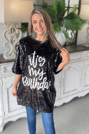 It's My Birthday *Restock!-Shirts & Tops-Carol's Boutique, located in Jasper, Alabama