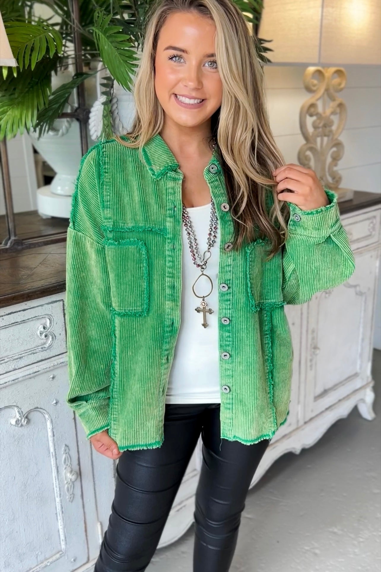 Light It Up Corduroy Shacket *Restock!-Outerwear-Carol's Boutique, located in Jasper, Alabama