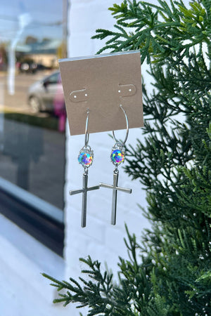 Loving Cross Earrings *Restock!-Earrings-Carol's Boutique, located in Jasper, Alabama