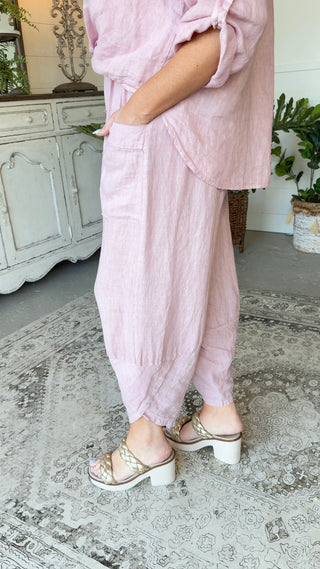 Santa Rosa Linen Pants Blush Pants Allison