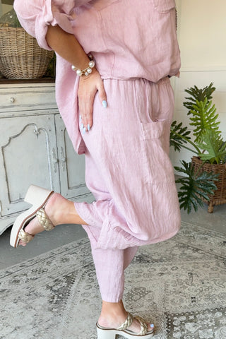 Santa Rosa Linen Pants Blush Pants Allison