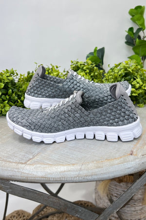 Danielle Pewter Woven Sneakers