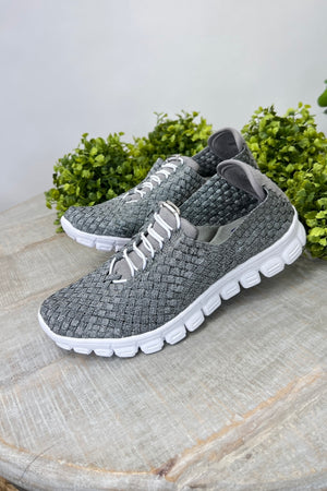 Danielle Pewter Woven Sneakers