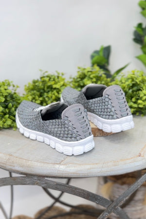 Danielle Pewter Woven Sneakers