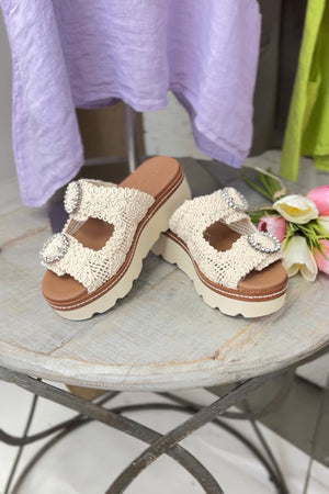 Chinese Laundry Sonder  Macrame Sandals RESTOCK